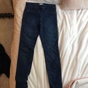 blue denim skinny jeans